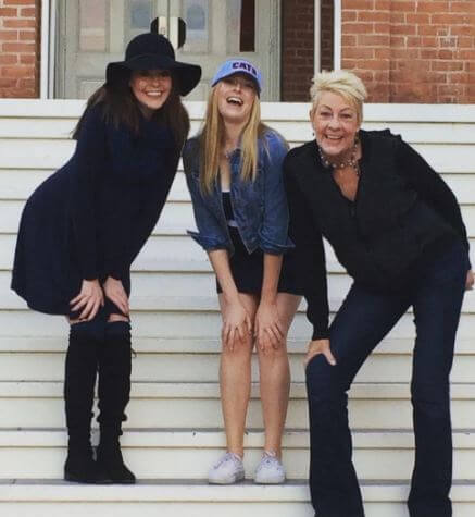 Kahtia Hall with her mother and sister.